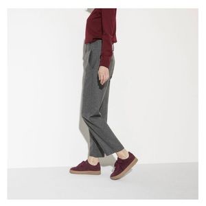 NIB Birkenstock Bend Low maroon suede leather